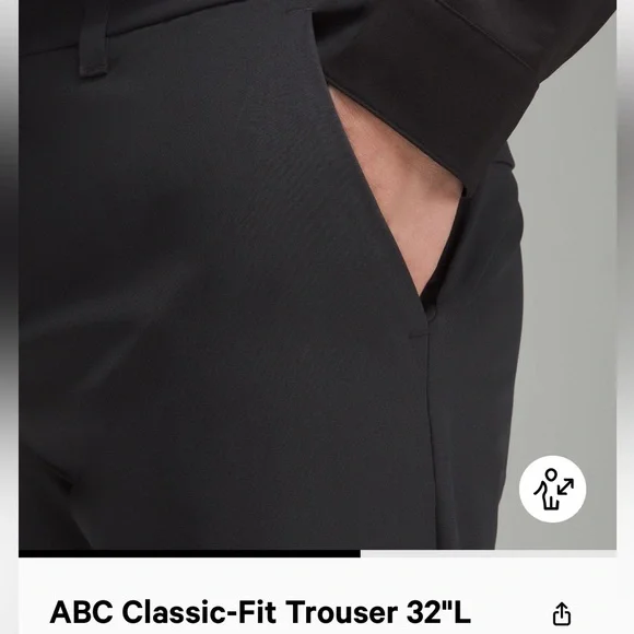 Lululemon NWT ABC Classic Fit Trouser - 34 *** - Picture 5 of 7